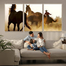 Horses and Cowboys Wall Art Canvas Print by MyGreatCanvas | Canvas Wall Art Prints | Photo Prints & Wall Decor