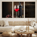 Red Wine and Bottle Canvas Print by MyGreatCanvas | Canvas Wall Art Prints | Photo Prints & Wall Decor