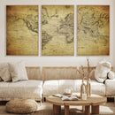 Push Pin World Map Canvas Print – Travel Tracker Wall Art
