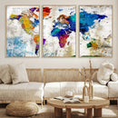 World Map Canvas Print – Framed Travel Map Wall Art for by MyGreatCanvas | Canvas Wall Art Prints | Photo Prints & Wall Decor
