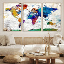 World Map Canvas Print – Detailed Map of the World Wall Art