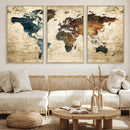 World Map Canvas Print – Detailed Map of the World Wall Art by MyGreatCanvas | Canvas Wall Art Prints | Photo Prints & Wall Decor