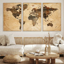 Push Pin World Map Canvas Print – Framed Travel Tracker Wall by MyGreatCanvas | Canvas Wall Art Prints | Photo Prints & Wall Decor