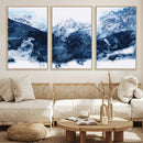 Abstract Blue Mountain Canvas Wall Art – Modern Triptych by MyGreatCanvas | Canvas Wall Art Prints | Photo Prints & Wall Decor