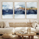 Abstract Mountain Range Art Canvas Print | 3 Panel by MyGreatCanvas | Canvas Wall Art Prints | Photo Prints & Wall Decor