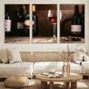Red Wine and Bottle Canvas Print by MyGreatCanvas | Canvas Wall Art Prints | Photo Prints & Wall Decor