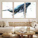 Watercolor Whale Wall Art Canvas Print by MyGreatCanvas | Canvas Wall Art Prints | Photo Prints & Wall Decor