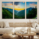 Green Forest Wall Art Canvas Print