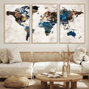 World Map Canvas Print – Framed Travel Map Wall Art for by MyGreatCanvas | Canvas Wall Art Prints | Photo Prints & Wall Decor