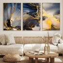 Large Abstract Wall Art Print - Gold and Blue Abstract by MyGreatCanvas | Canvas Wall Art Prints | Photo Prints & Wall Decor