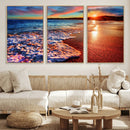 Colorful Coastal Sunset on the Beach Canvas Print, Ocean