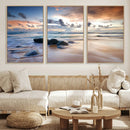 Serene Weather On The Beach Wall Art Canvas Print