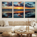Beach Sunset Print - Stunning Ocean Canvas Artwork with