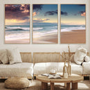 Cloudy Weather Beach Sunset Canvas Print | Sunrise Wall Art by MyGreatCanvas | Canvas Wall Art Prints | Photo Prints & Wall Decor