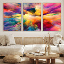 Blazing Vibrant Colors Cloud Wall Art Canvas Print