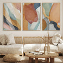 Boho Wall Art Canvas Print Set, Watercolor Boho Wall Art