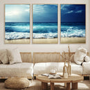 Majestic Ocean Wave Wall Art Canvas | 3 Panel Large Seascape