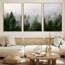 Forest Wall Art Canvas Print | Foggy Forest Wall Art | Pine