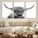 Scottish Highland Cow Cattle Art Print Wall Art Canvas Print by MyGreatCanvas | Canvas Wall Art Prints | Photo Prints & Wall Decor