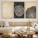 Tree Rings Canvas Wall Art Print – Minimalist Natural