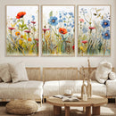 Colorful Wildflower Canvas Wall Art - Vibrant Floral