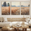 Golden Fields Canvas Wall Art Print – Serene Landscape of