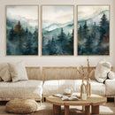 Serenity Forest Wall Art Canvas | Foggy Mountain Landscape