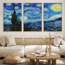Vincent Van Gogh The Starry Night Abstract Wall Art Canvas