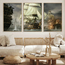 Pirate Ship War Wall Art Canvas Print by MyGreatCanvas | Canvas Wall Art Prints | Photo Prints & Wall Decor