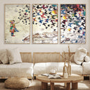 Banksy Wall Art - Banksy Girl Butterfly Graffiti Wall Art