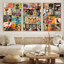 Abstract Art Collage Wall Art Canvas Print – Framed, Ready