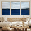 Navy Blue Abstract Wall Art Canvas Print