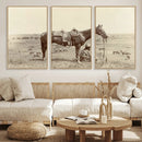 Cowboy Wall Art - Western Horse Canvas Print - Vintage