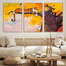 Calvin and Hobbes Tree Scene Canvas Print | 3 Panel Large by MyGreatCanvas | Canvas Wall Art Prints | Photo Prints & Wall Decor