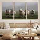 Flock of Sheep in a Mystical Fog – Pastoral Wall Art Canvas by MyGreatCanvas | Canvas Wall Art Prints | Photo Prints & Wall Decor
