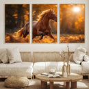Running Horse Sunset Forest Wall Art Canvas Print by MyGreatCanvas | Canvas Wall Art Prints | Photo Prints & Wall Decor