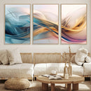 Abstract Flowing Colors Wall Art Canvas Print