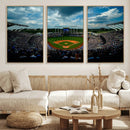 3-Panel Kauffman Stadium Wall Art Print | Large Kansas City