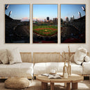 PNC Park Evening Game Triple Canvas Wall Art - Pittsburgh