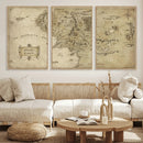 Vintage Middle Earth Map Wall Art Canvas – Lord of the Rings