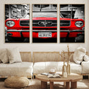 Red Mustang Car Wall Art – Framed Classic Vehicle Canvas by MyGreatCanvas | Canvas Wall Art Prints | Photo Prints & Wall Decor