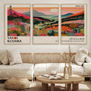 Yayoi Kusama Landscape Canvas Print, Vibrant Floral Mountain by MyGreatCanvas | Canvas Wall Art Prints | Photo Prints & Wall Decor