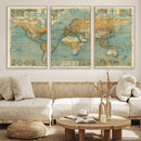 Push Pin World Map Canvas Print – Travel Tracker Wall Art by MyGreatCanvas | Canvas Wall Art Prints | Photo Prints & Wall Decor