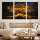 Golden Tree of Life Canvas Wall Art Print - Majestic Glowing by MyGreatCanvas | Canvas Wall Art Prints | Photo Prints & Wall Decor