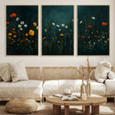 Framed Wildflower Field Wall Art, Framed Vintage Botanical