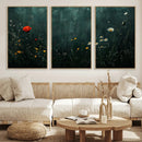 Wildflower Field Framed Wall Art, Vintage Botanical