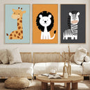 Boho Jungle Animal Nursery Wall Art Prints – Safari Decor