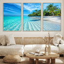 Tropical Beach Wall Art Canvas Print - Serene Ocean