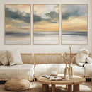 Modern Coastal Artwork with Vibrant Abstract Ocean Waves