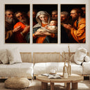Religious Canvas Wall Art Print - Madonna and Child with